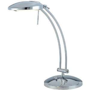  Lite Source Platte 1 Light Metal Desk/Table Lamp, Chrome 