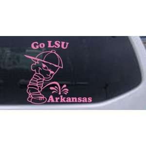 Go LSU Pee On Arkansas Car Window Wall Laptop Decal Sticker    Pink 