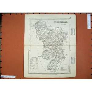 1846 Dugdales Maps Derbyshire England Derby Ashby