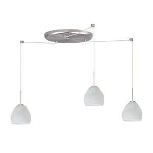   Canopy Finish Satin Nickel, Glass Shade Cocoon, Bulb Type Halogen