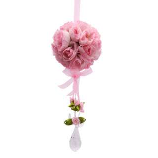Silk Rose Wedding Flower Kissing Ball pomander Dector  