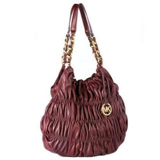 NEW Michael Kors AUTHENTIC Deep Red Michael Kors Leather Webster 