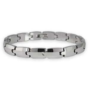 Tungsten Carbide High Polished Mens Link Jewelry Bracelet 