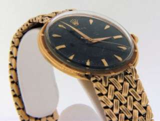 Vintage Mens Rolex 14K Gold Chronometer Watch 1210 Movement  