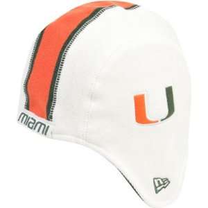 Miami Hurricanes Pigskin Fleece Lined Knit Hat  Sports 