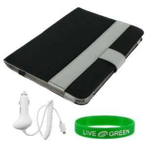  Black and Silver Canvas Case and 12V Car Charger for 