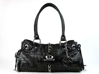 Designer Ladies Synthetic Leather Shoulder Bag Black  