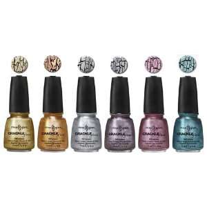  China Glaze * Cracked Glaze Metals 6 Pc Kit Beauty