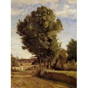     Jean Baptiste Corot   24 x 32 inches   A Village near Beauvais