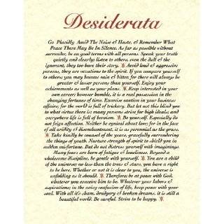 Desiderata Prints 11 x 8.5 Fine Parchment (myb)