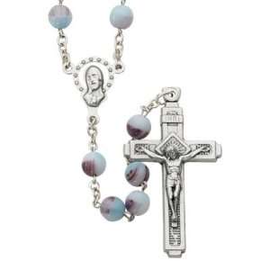   Glass Imitation Murano Bead Rosary Rosaries Womens Rosaries Jewelry