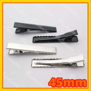 100 X 45MM Alligator Clips Teeth Hair prong B/S HC013  