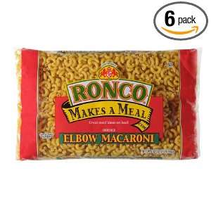 Ronco Elbow Macaroni, 32 Ounce (Pack of 6)  Grocery 