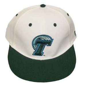  NCAA FITTED CAP HAT FLAT BILL TULANE GREEN WAVE 6 7/8 