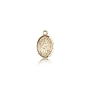  14kt Gold St. Saint Hildegard Von Bingen Medal 1/2 x 1/4 
