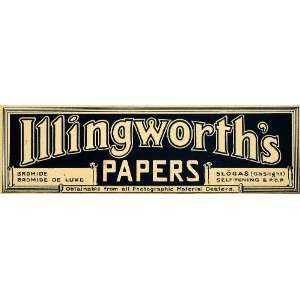  1918 Ad Illingsworth Bromide Gaslight Slogas Paper 