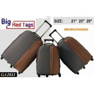   BROWN Rolling Travel Luggage Set 3 pc duffel bag 
