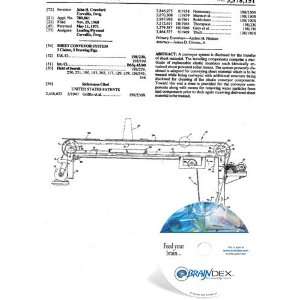  NEW Patent CD for SHEET CONVEYOR SYSTEM 