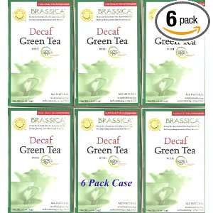 Brassica Decaf. Green Tea W/sgs~ 6 Boxes (96 Tea Bags)  