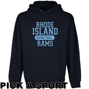  Rhode Island Rams Custom Sport Pullover Hoodie   Navy Blue 