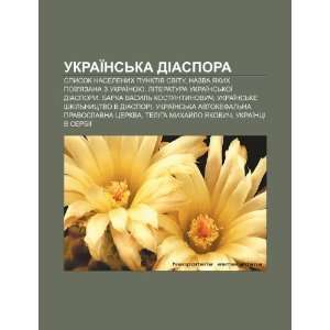  Ukrainska diaspora Spysok naselenykh punktiv svitu, nazva 