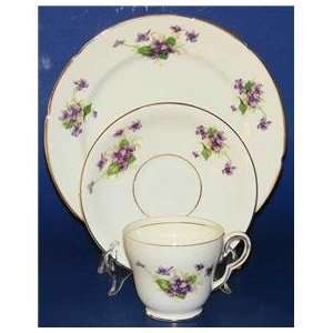 Bone China Violet Tea Cup Trio Stanley England Porcelain Dessert Set 