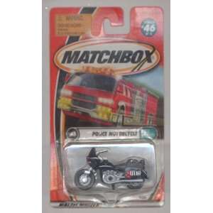  Matchbox 1999 46/75 Pull Over BLACK Police Motorcycle 164 