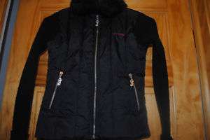 NYLON JACKET FOR GIRLS RIB KNIT SLEEVES by GUESS SZ14  