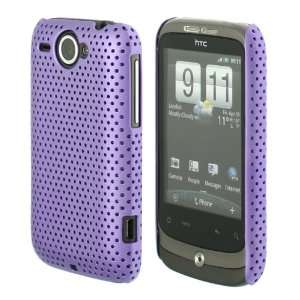   Purple Hard Perforated Mesh Case for HTC Wildfire Electronics