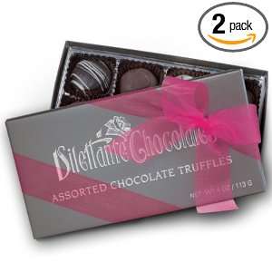 Dilettante Deluxe Truffles, 4 Ounce Silver Gift Boxes (Pack of 2 