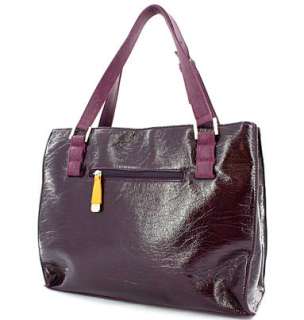 New Nicole Lee GWEN Rhinestone Studded Tote Style Bag  Purple  