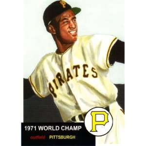  Roberto Clemente Pittsburgh Pirates 1953 Topps Style Black Baseball 