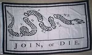 Join or Die Revolutionary War flag 1754 3x5 NEW 3 x 5  