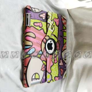   iPad 3 360 Rotating Stylish Leather Case Smart Cover Stand iPad 2 3rd