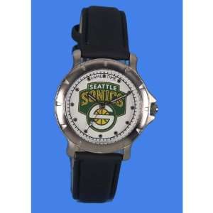    Seattle Sonics Leather Band Players Watch