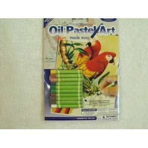  Oil Pastel Art ~ Mini Made Easy Parrots 5x7 Toys 