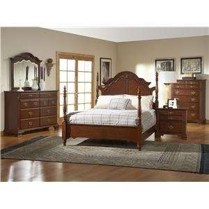  Broyhill Bentley Black Stain Finish Square Poster Bed 