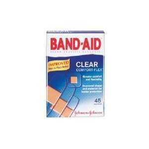 Band Aid Comfort Flex Clear Bandages Assorted Sizes 45