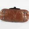 Prada Brown Leather Vitello Shine Handbag Shopping Bag  