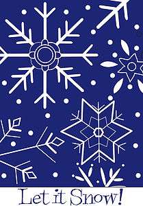   Flag   Let is Snow Applique snowflakes   Winter and Christmas  