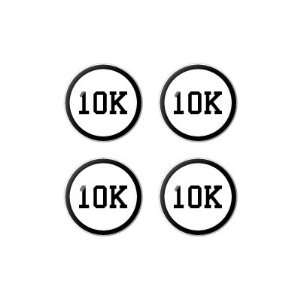 10K   Running Jogging   3D Domed Set of 4 Stickers Badges Wheel Center 