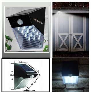 Solar 12Led PIR Motion Sensor Garden flood Wall Light  