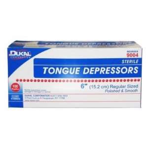 Medline Sterile Tongue Depressors, Wood, 6 Long, 100/Box