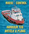 RADIO CONTROL 1/24 SCALE MODEL BOAT PLANS TUG BOAT NOTES & PLANS