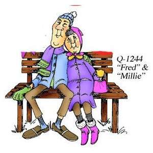  Fred and Millie   Unmounted Rubber Stamps Arts, Crafts 