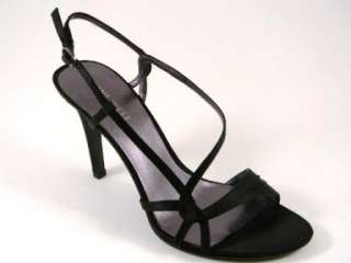 Nine West Champagne Black Strappy Heels Shoes Sandals  