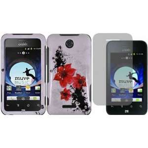  Red Lily Design Hard Case Cover+LCD Screen Protector for 