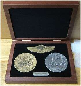 Harley Davidson 100th Collector Coin Set in Wood Case  