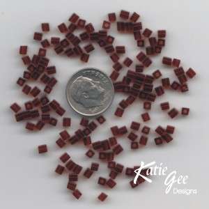 3SB 134 ~ Miyuki 3mm Cube Beads ~ Dark Amber Transparent (150 count 