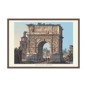 Arch of Trajan at Benevento 12x18 Giclee on canvas 